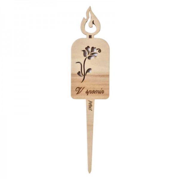 Lesena svečka na pik Nagelj v spomin